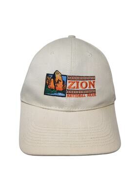ZION National Park Strapback Baseball Cap Beige One Size Adjustable Bayside